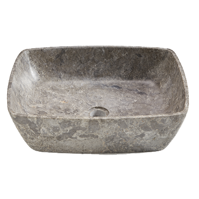 Vasque en pierre Manaos Gris 50 x 38cm, Pierre naturelle, pour intérieur et extérieur