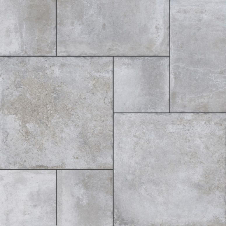 carrelage Memphis Silver Opus modulaire 100 x 100cm, Grès cérame, pour intérieur et extérieur