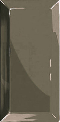 Faïence Metro Bisel Dark Grey brillant 15 x 7.5cm, Pate rouge, pour intérieur et extérieur