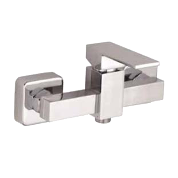 Mitigeur de douche monocommande Twist chrome 15x9cm, Laiton, pour intérieur et extérieur