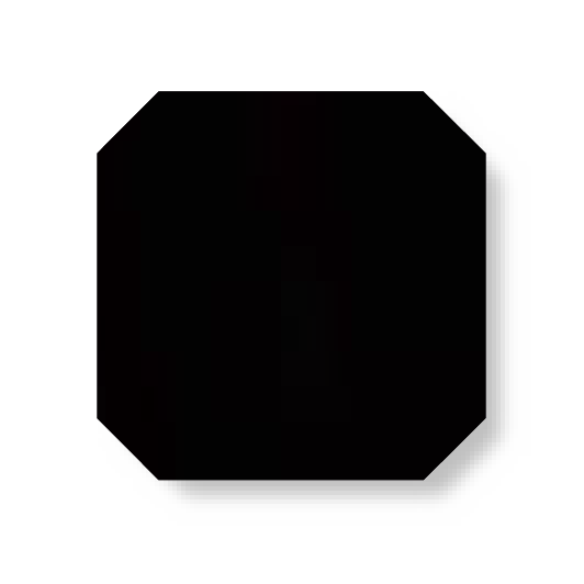 carrelage octogonal Octo Black 20 x 20cm, Grès cérame, pour intérieur et extérieur