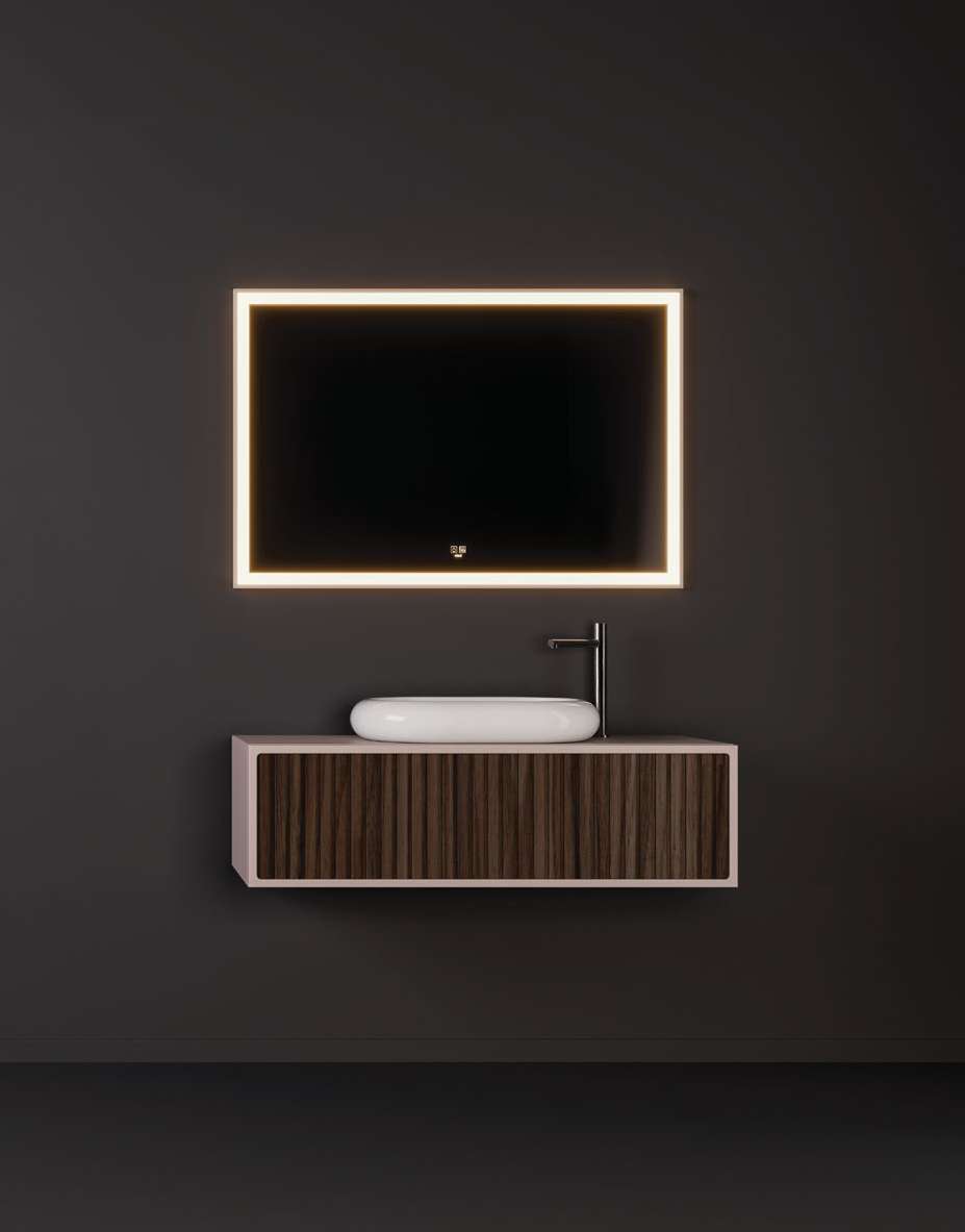 Ensemble meuble ORIENT 80cm blanc-teck + vasque céramique NEVADA 80x35x45cm, Melaminé, pour
