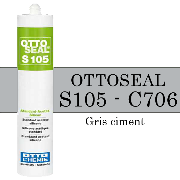 Silicone OTTOSEAL S105 - Gris ciment C706 - 310ml