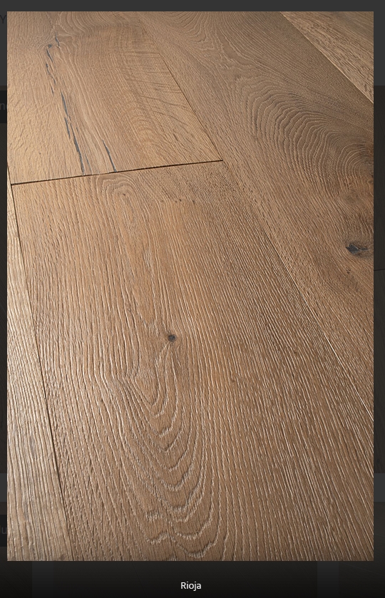 Parquet Rioja 15- 4 x 190mm Brossé fumé moyen huile naturelle blanche 190 x 19cm, Bois, pour
