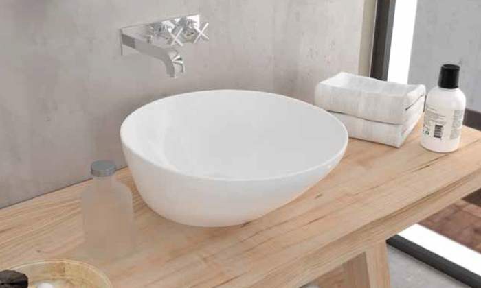 vasque Saja 44.5 x 44.5cm, Céramique, pour intérieur et extérieur