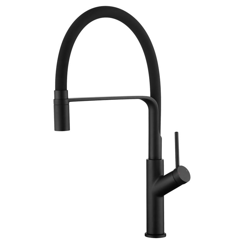 Mitigeur de cuisine flexible SENA Noir mat - GCE022-NG 0, Laiton, pour intérieur et extérieur