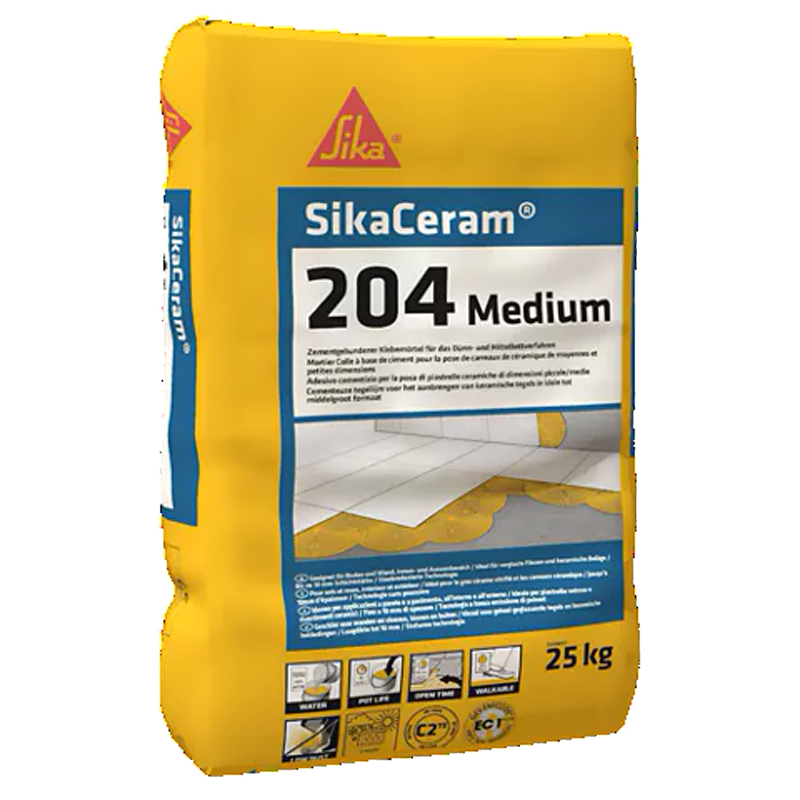 Colle carrelage SIKA 204 blanche C2TE 25Kgs