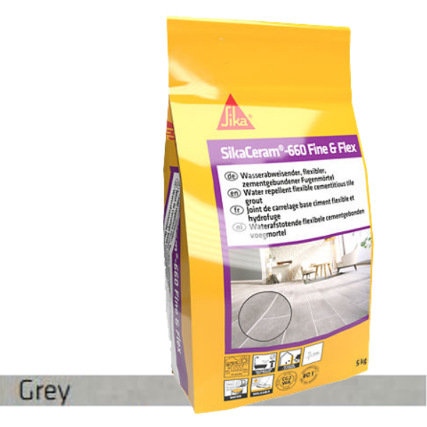 SIKA joint ciment 660 Fine et Flex Gris 19 - 5Kgs