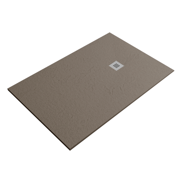 Receveur de douche Smart Slate Moka 200x70cm 200x70x2.5cm, Gel Coat, pour intérieur et extérieur