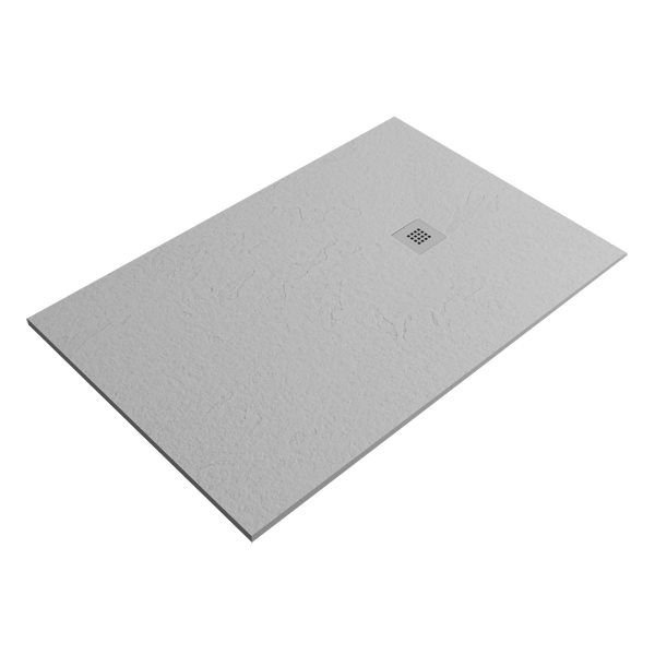 Receveur de douche Smart Slate Perla 140x70cm 140x70x2.5cm, Gel Coat, pour intérieur et extérieur