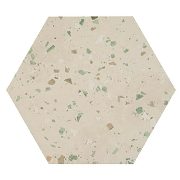 carrelage hexagonal South Green natural 30 x 25cm, Grès cérame, pour intérieur et extérieur