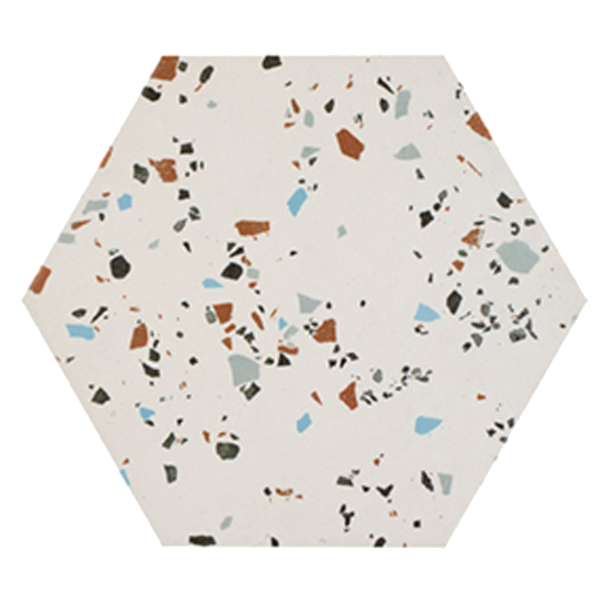 carrelage hexagonal South white natural 30 x 25cm, Grès cérame, pour intérieur et extérieur