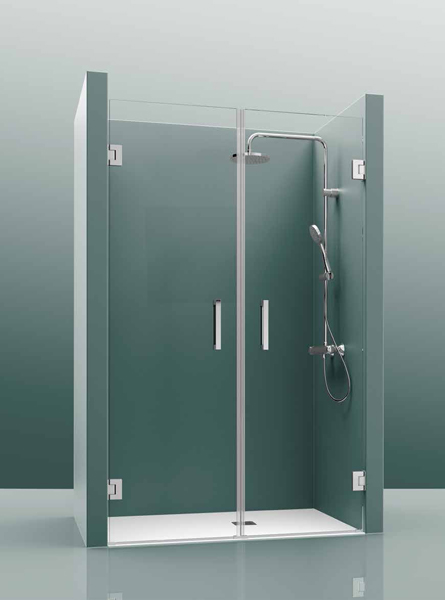 Paroi de douche TEDY 200A 160cm Transparent 160 cm, , pour intérieur et extérieur