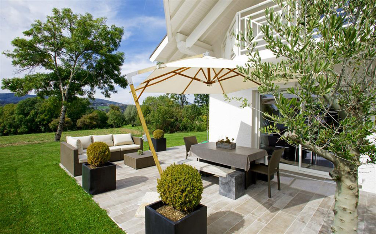 design campagnard pour cette terrasse 