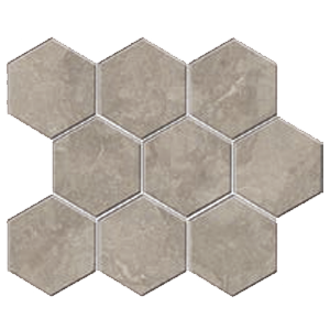 carrelage Titanium Brown Hexagon 35.5 x 29.2cm, Grès cérame, pour intérieur et extérieur