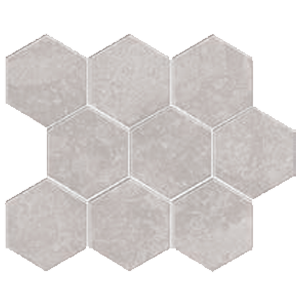 carrelage Titanium Silver Hexagon 35.5 x 29.2cm, Grès cérame, pour intérieur et extérieur
