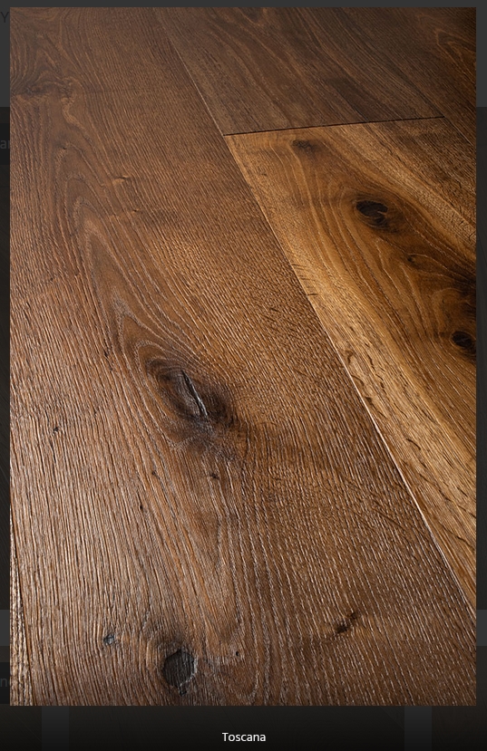 Parquet Toscana 15- 4 x 190mm Brossé fumé foncé huile naturelle 190 x 19cm, Bois, pour