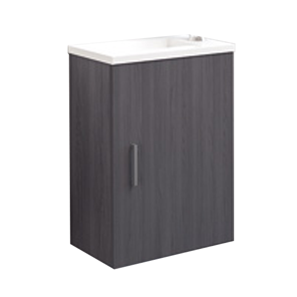 Lave-mains Tournon Anthracite 40x22cm + vasque résine 40 x 54cm, Melaminé, pour intérieur et extérieur