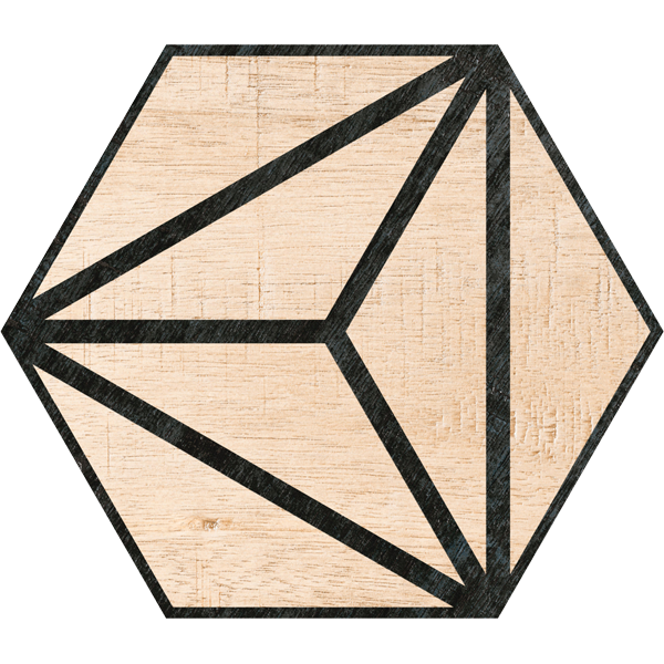 carrelage hexagonal Tribeca Beige 25 x 22cm, Grès cérame, pour intérieur et extérieur