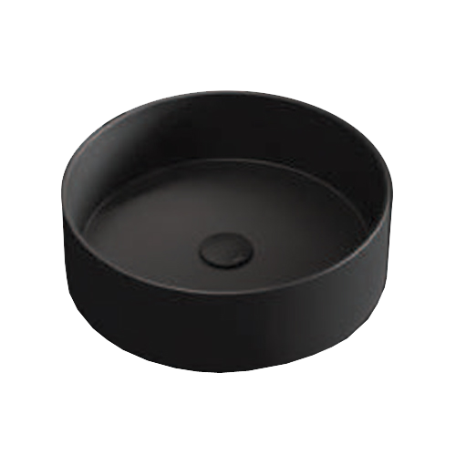 Vasque à poser céramique noire mat NEVADA 40 x 12.5cm, Céramique, pour 