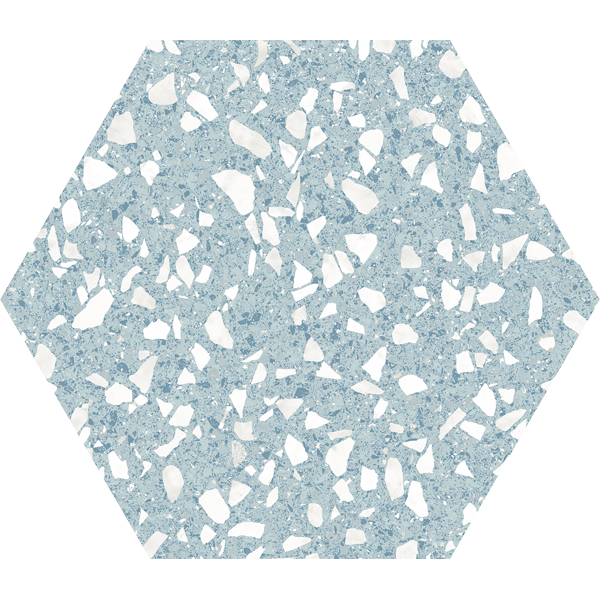 carrelage hexagonal Venice Mint 25 x 22cm, Grès cérame, pour intérieur et extérieur