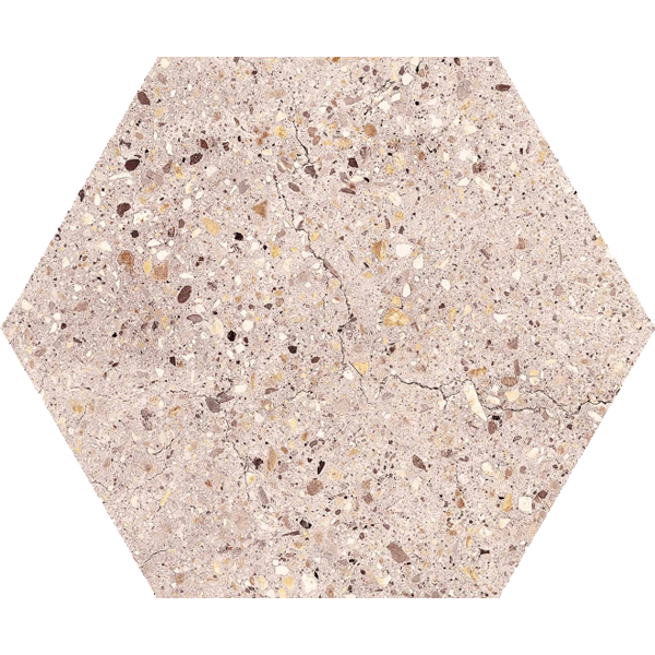 carrelage hexagonal Wind Ivory natural 30 x 25cm, Grès cérame, pour intérieur et extérieur