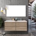Ensemble meuble de salle de bains Siri 120 cm 4 tiroirs cambrian