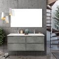 Ensemble meuble de salle de bains Siri 120 cm 4 tiroirs cemento