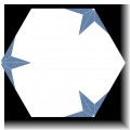 carrelage hexagonal Stella Azul