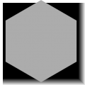 Basic Silver Hexagonal 25cm