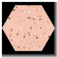 carrelage hexagonal South pink natural