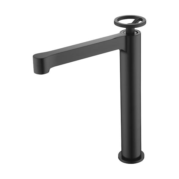 Mitigeur de lavabo OLIMPO Haut Noir mat - BDC033-3NG 27.2 x 22.1cm, Laiton, pour intérieur et extérieur