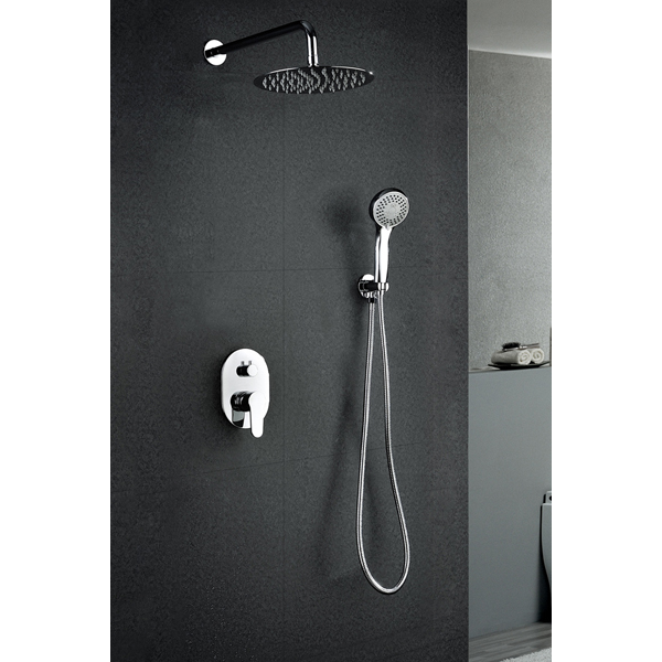 Douche encastrée OSLO chrome - GPE005 , Laiton, pour intérieur et extérieur