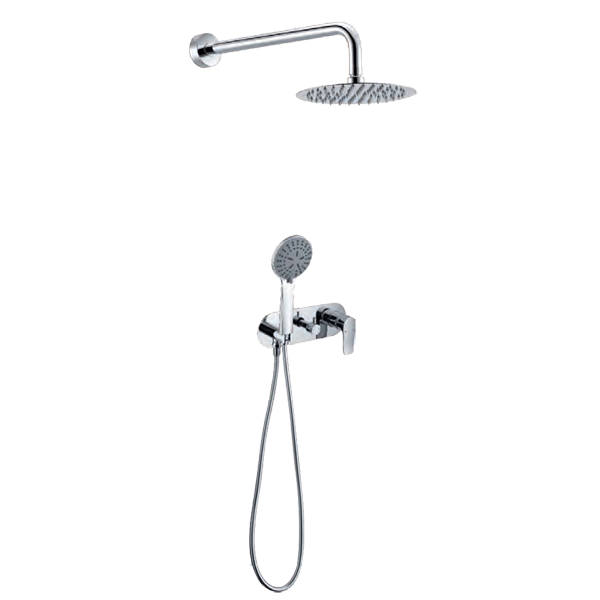 Douche monocommande encastré chrome série Italia GPI013 35x25cm, Laiton, pour intérieur et extérieur