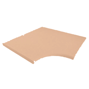 Margelle angle Grenoble Saumon R-15,5 50 x 50cm, Ciment, pour intérieur et extérieur
