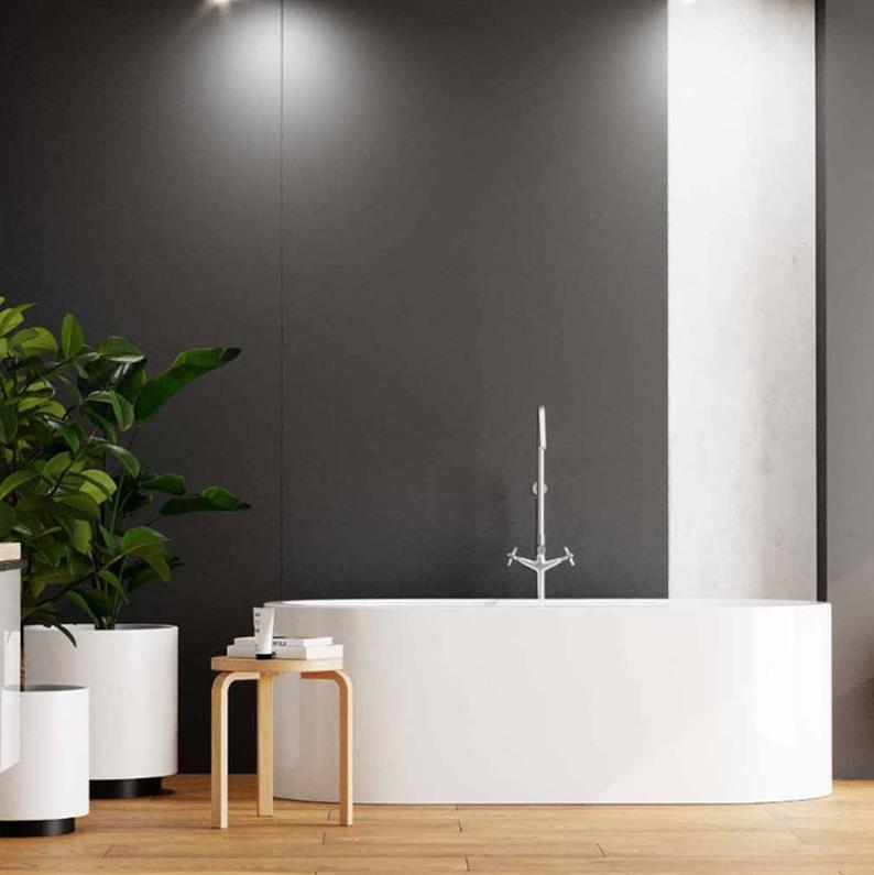 Panneaux SPC PVC Rocko Noir 0190 280 x 123cm, SPC, pour intérieur et extérieur
