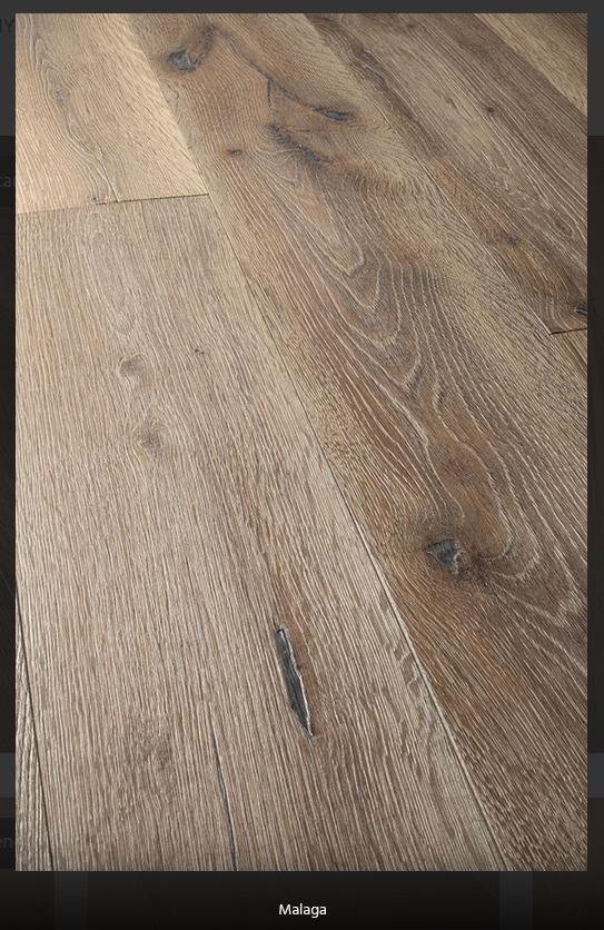 Parquet Malaga 15- 4 x 190mm Brossé fumé huile naturelle double 190 x 19cm, Bois, pour