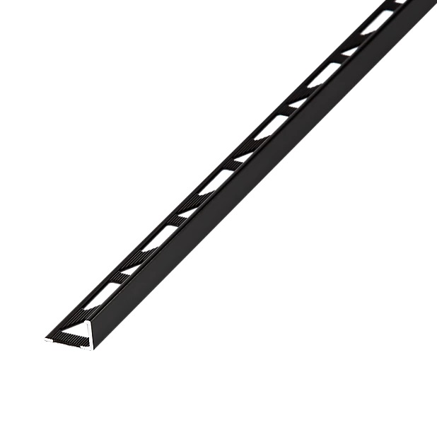 12.5mm alu noir - 2.5 m profil droit LUXP-CDN12-250BK 2500x12.5mm, Aluminium, pour intérieur et extérieur